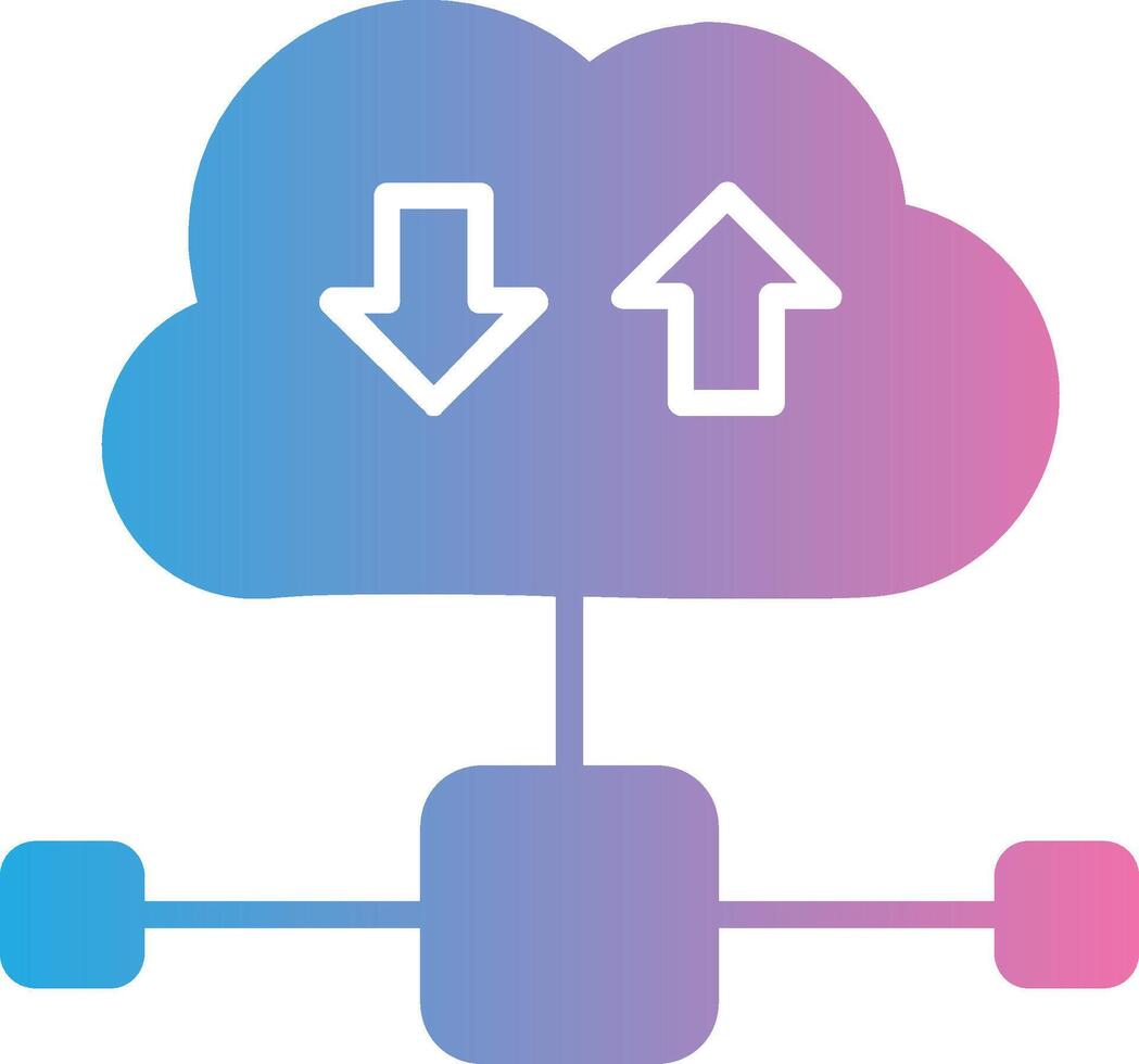 Wolke Glyphe Gradient Symbol Design vektor