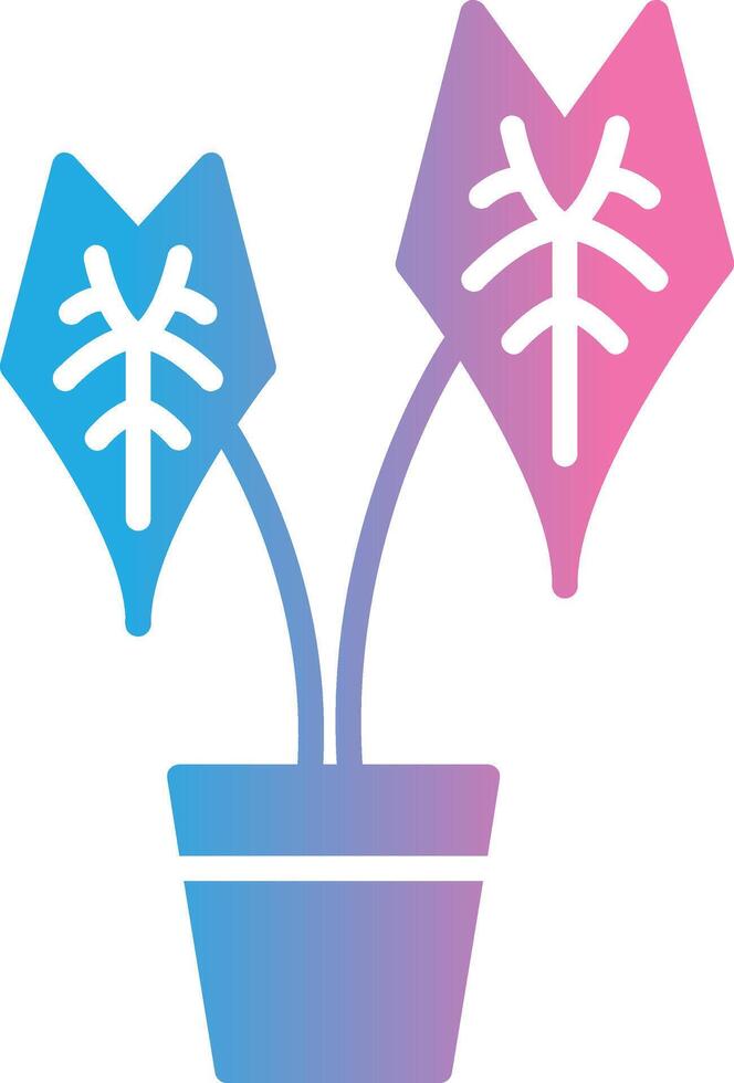 Alocasia Glyphe Gradient Symbol Design vektor