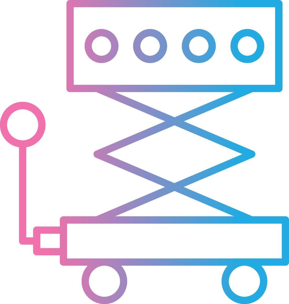 Schere Aufzug Linie Gradient Symbol Design vektor