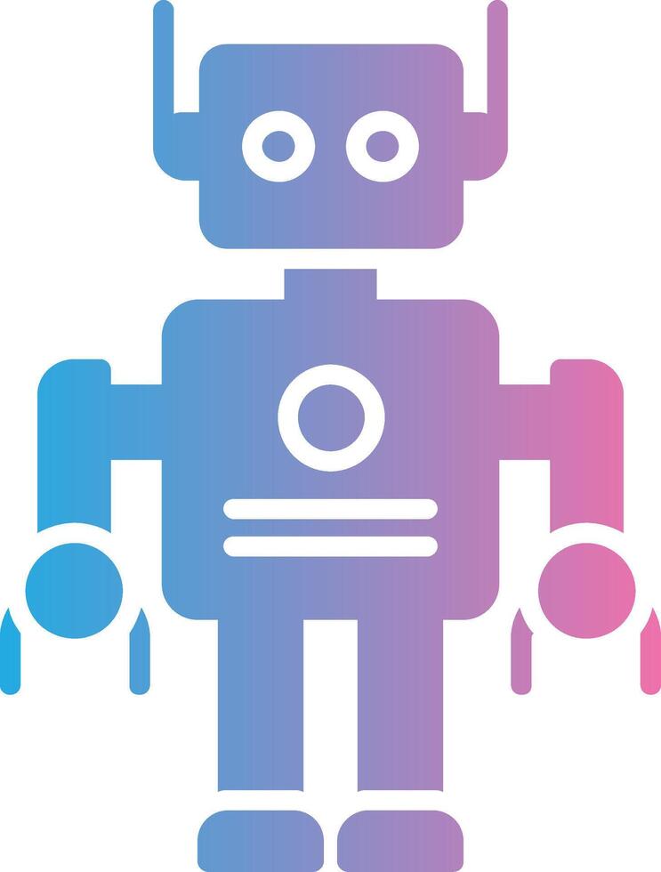 Roboter Glyphe Gradient Symbol Design vektor