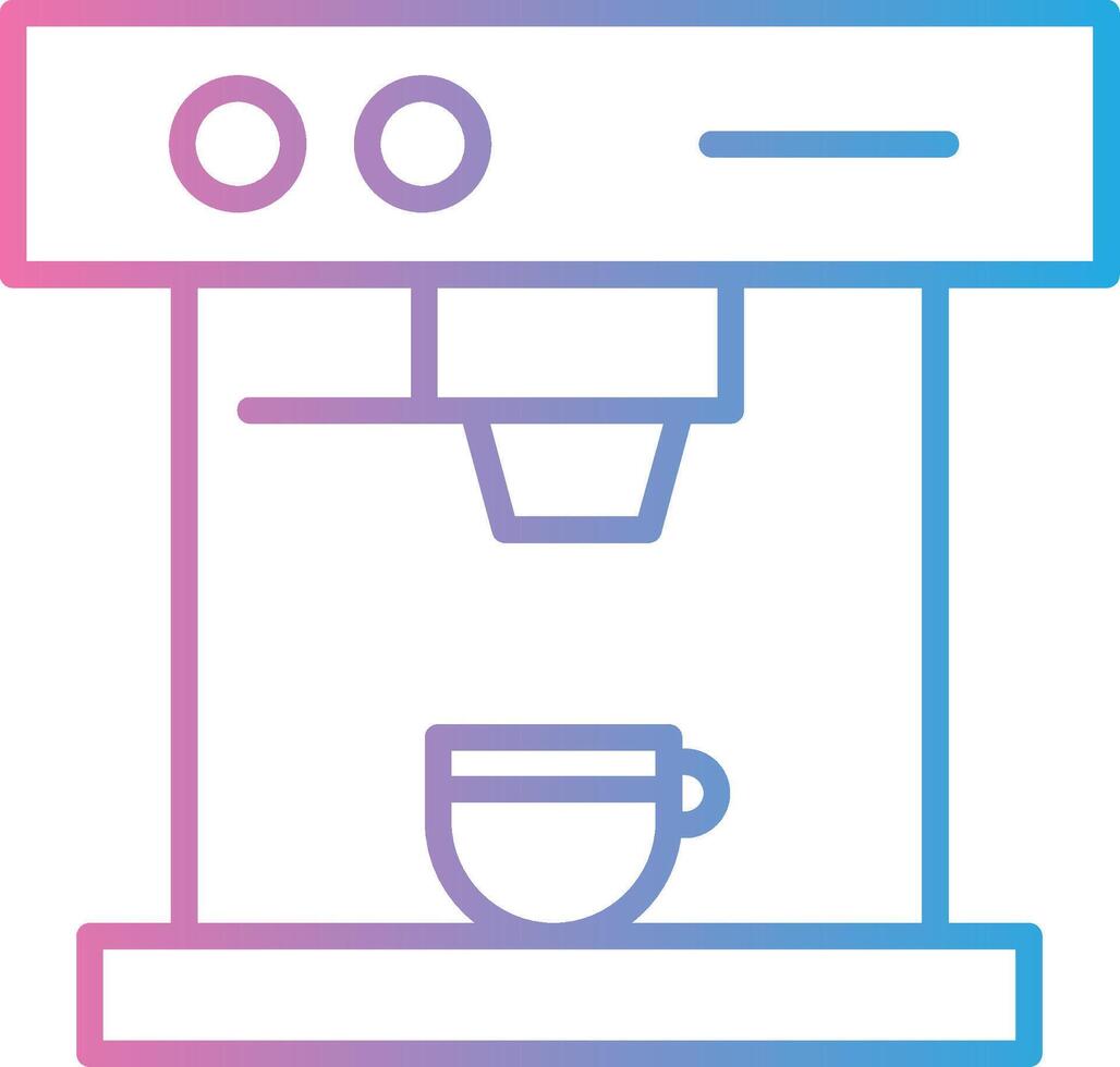 Kaffee Maschine Linie Gradient Symbol Design vektor