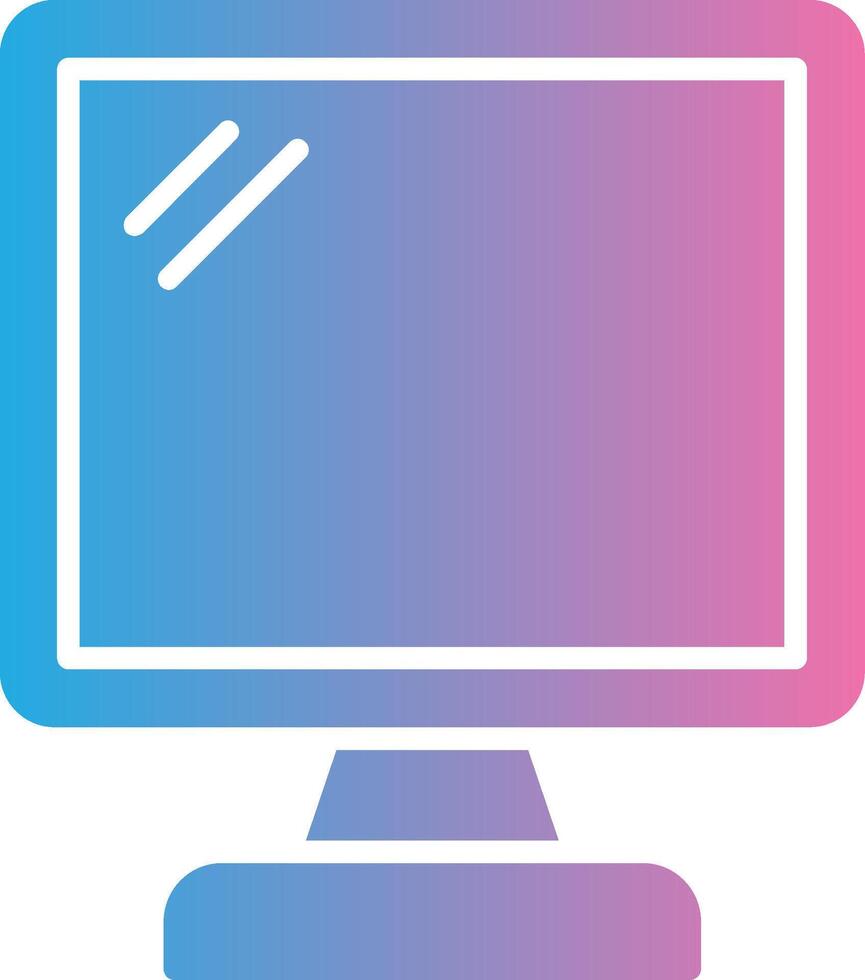 Monitor Bildschirm Glyphe Gradient Symbol Design vektor