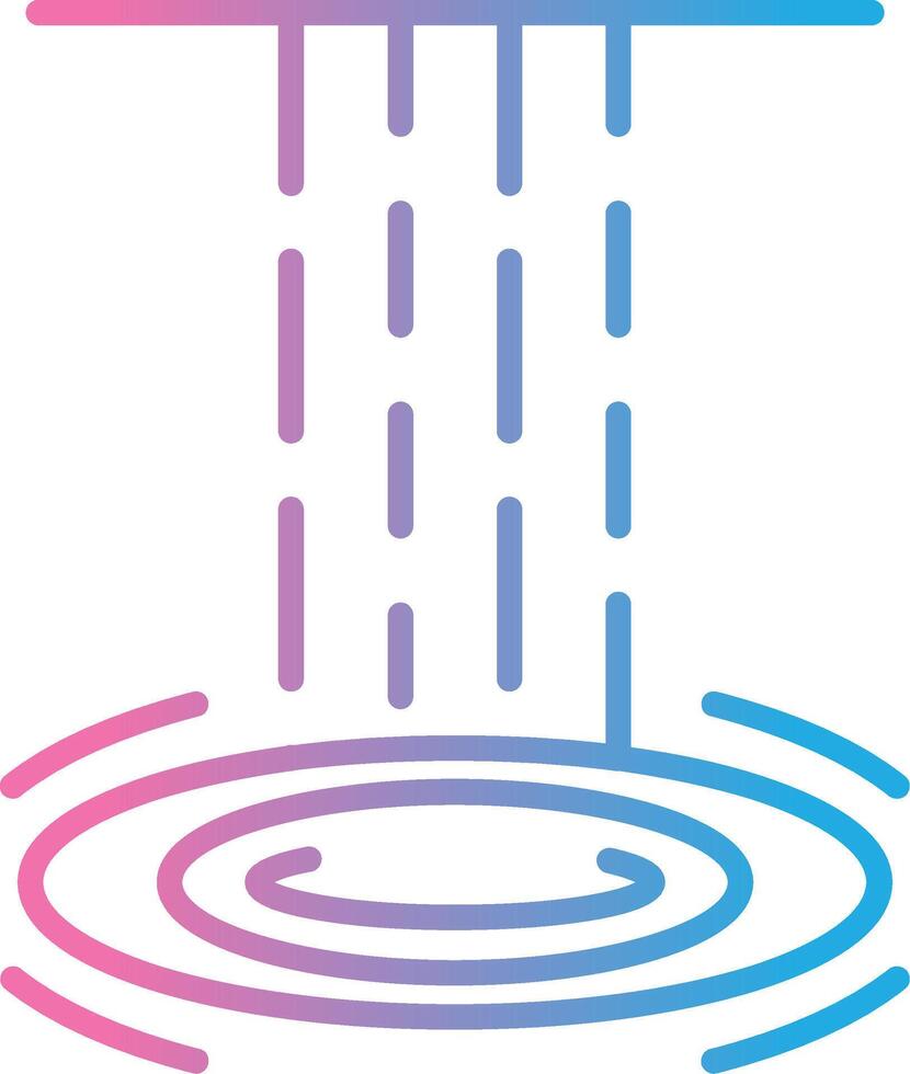 Wasserfall Linie Gradient Symbol Design vektor