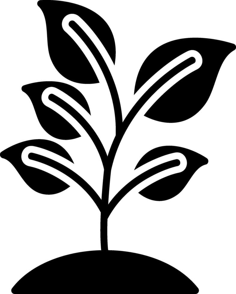 växt glyf ikon design vektor