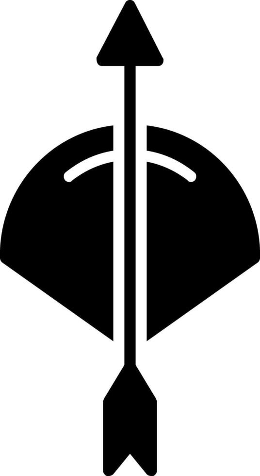 Bogenschießen Glyphe Symbol Design vektor