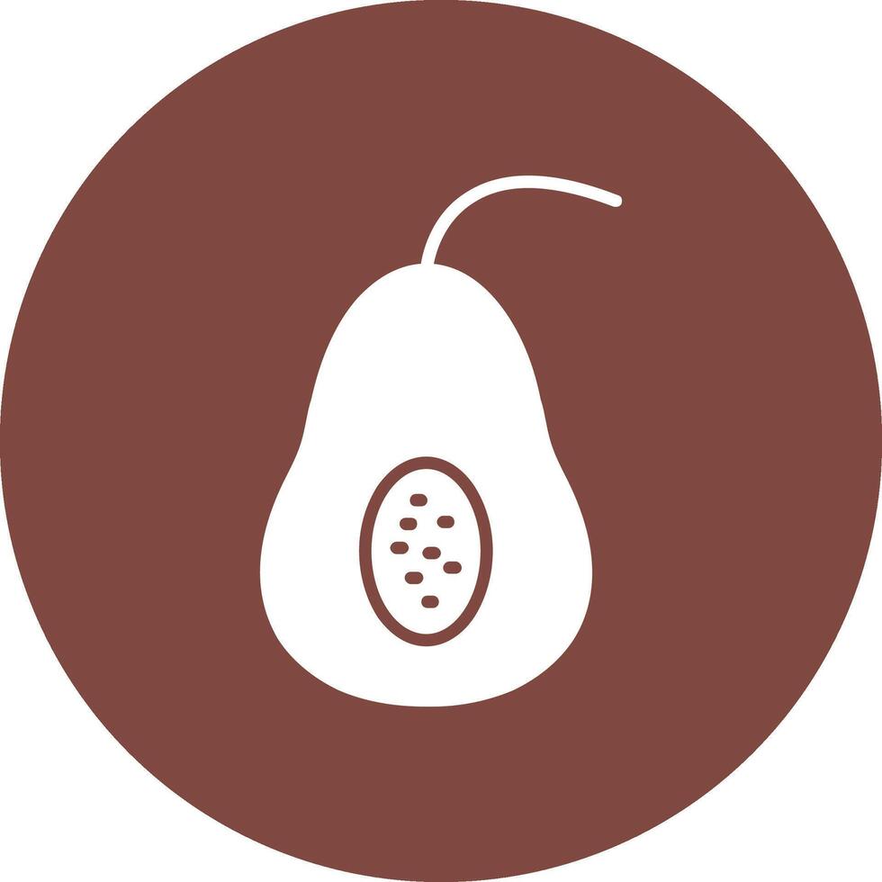 papaya glyf mång cirkel ikon vektor