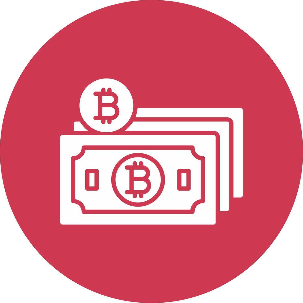 Bitcoin Kasse Glyphe multi Kreis Symbol vektor