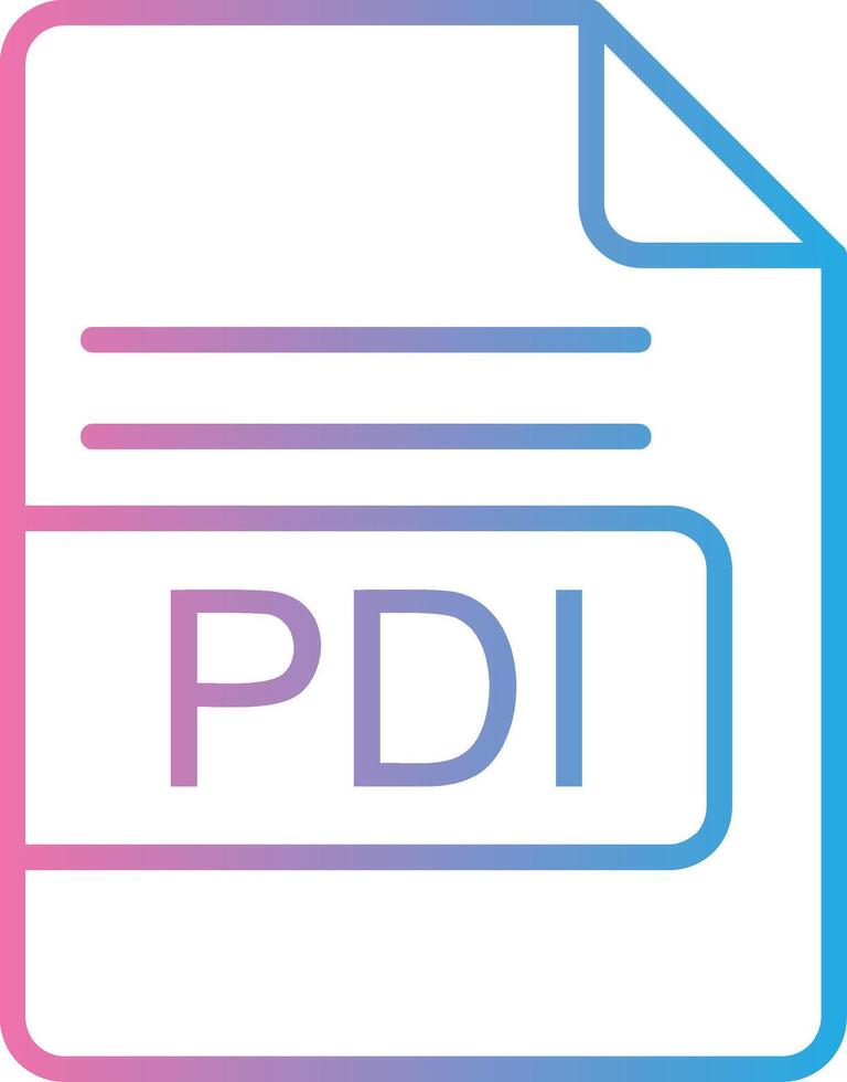 pdi Datei Format Linie Gradient Symbol Design vektor