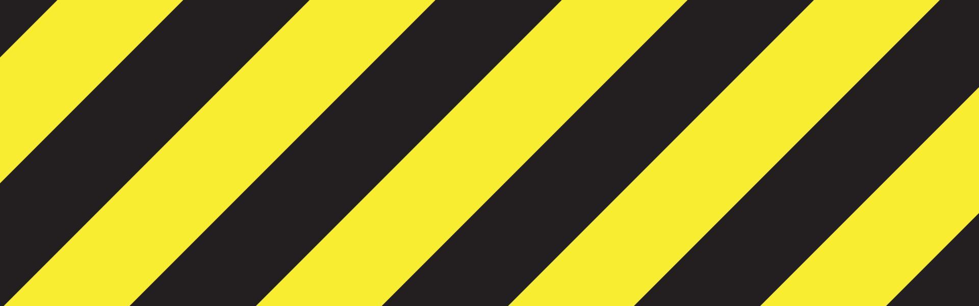 Linie gelbe und schwarze Farbe. Achtung Zeichen. Warnschild. vektor