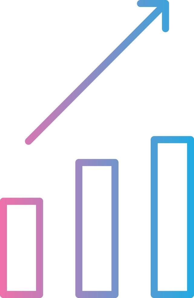 Pfeil Diagramm Linie Gradient Symbol Design vektor