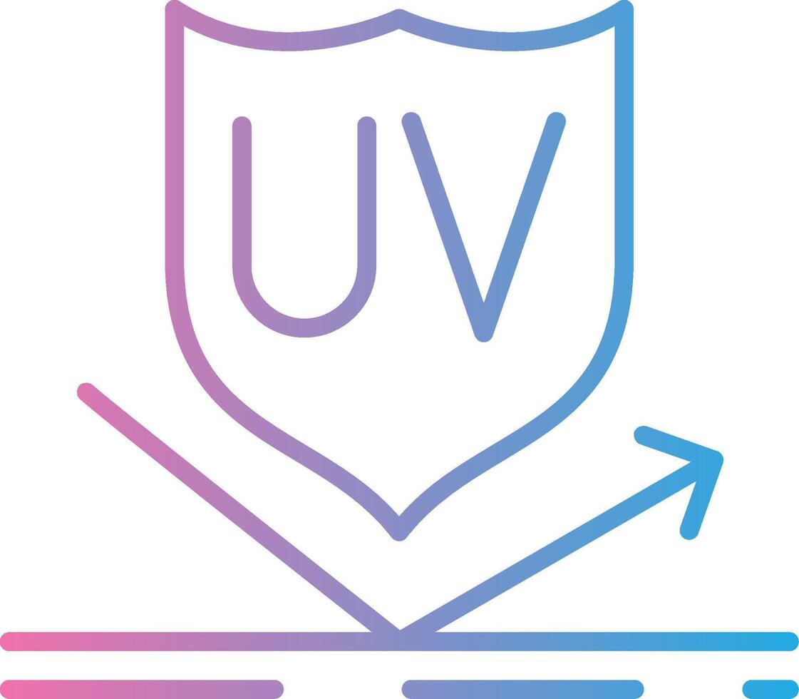 uv Schutz Linie Gradient Symbol Design vektor