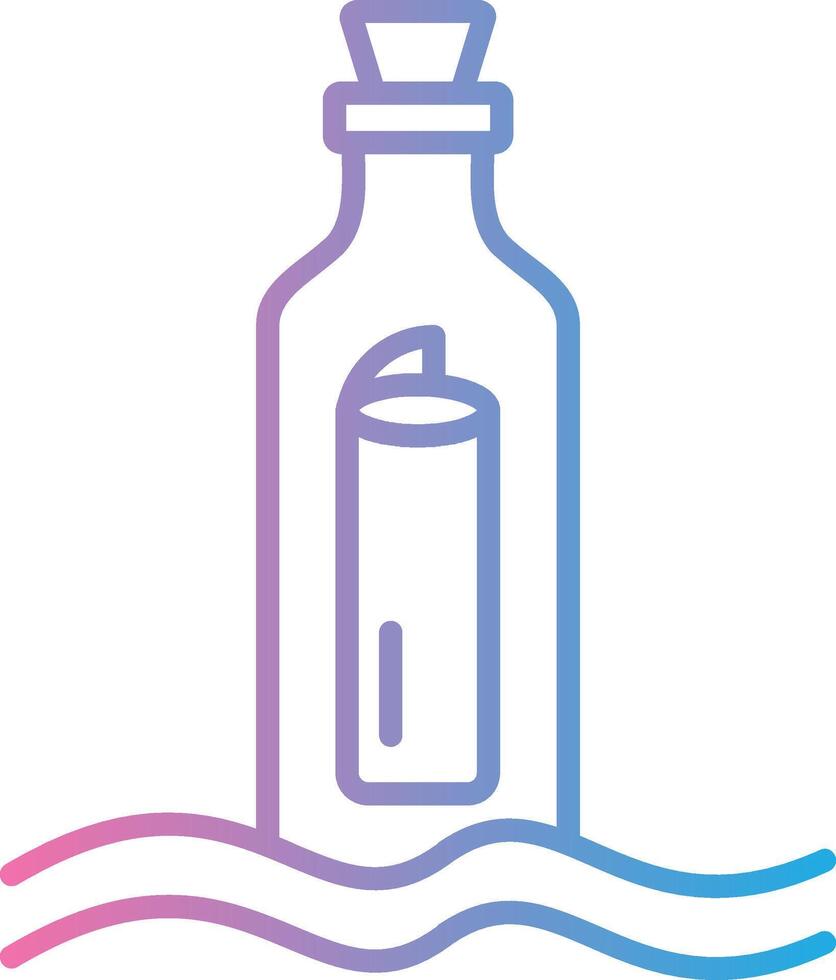 Botschaft im ein Flasche Linie Gradient Symbol Design vektor