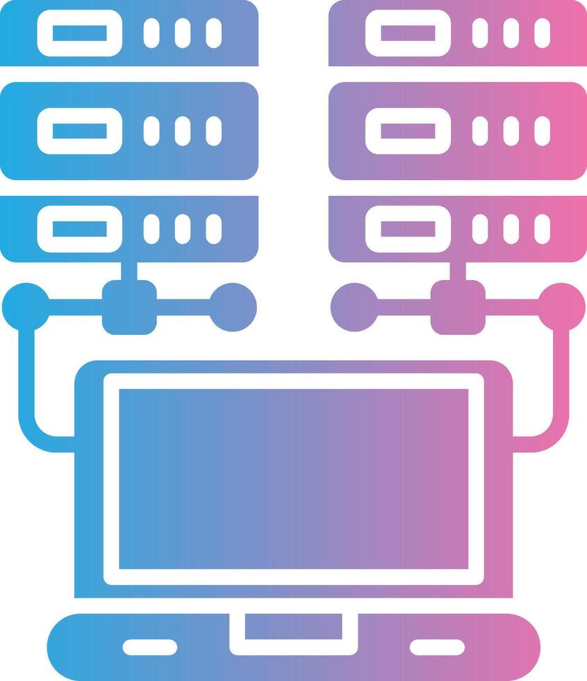 Daten Netzwerk Glyphe Gradient Symbol Design vektor