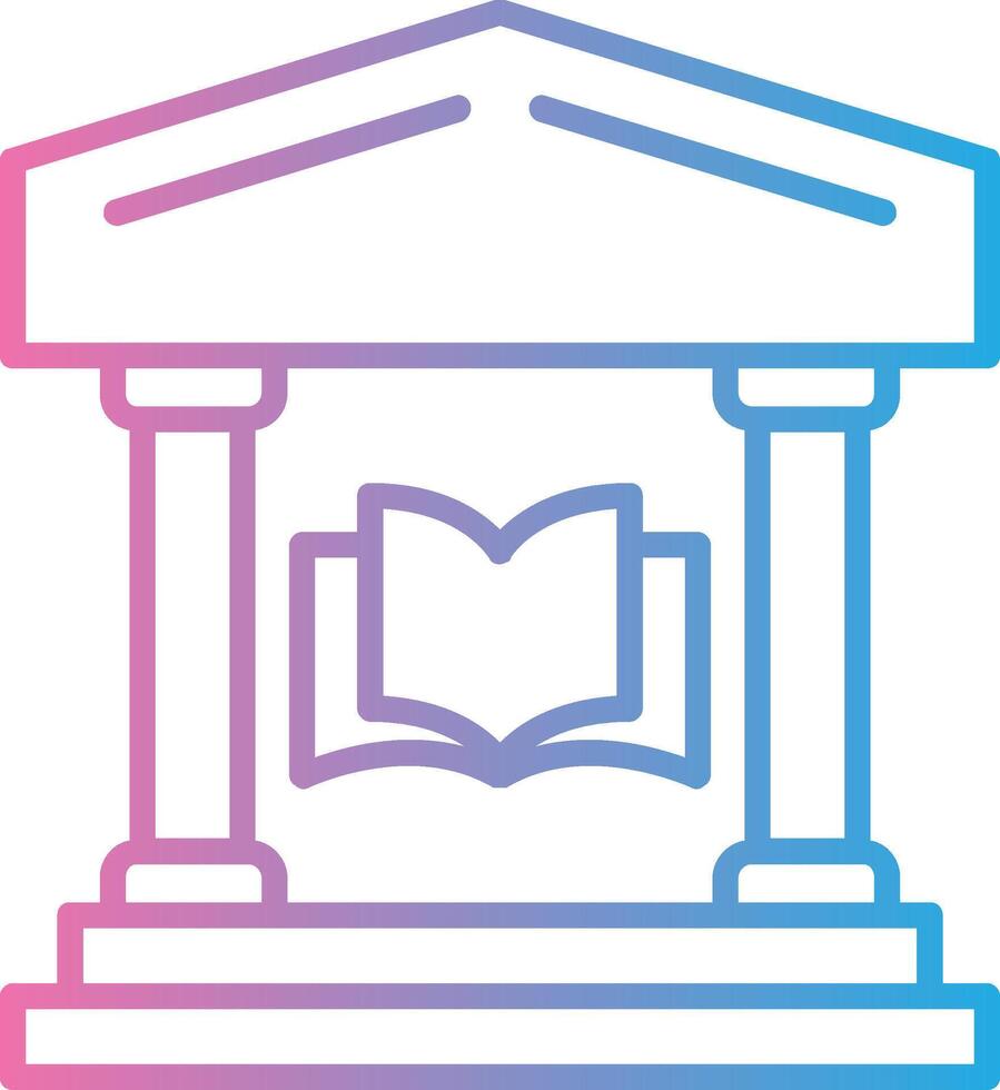 Bibliothek Linie Gradient Symbol Design vektor