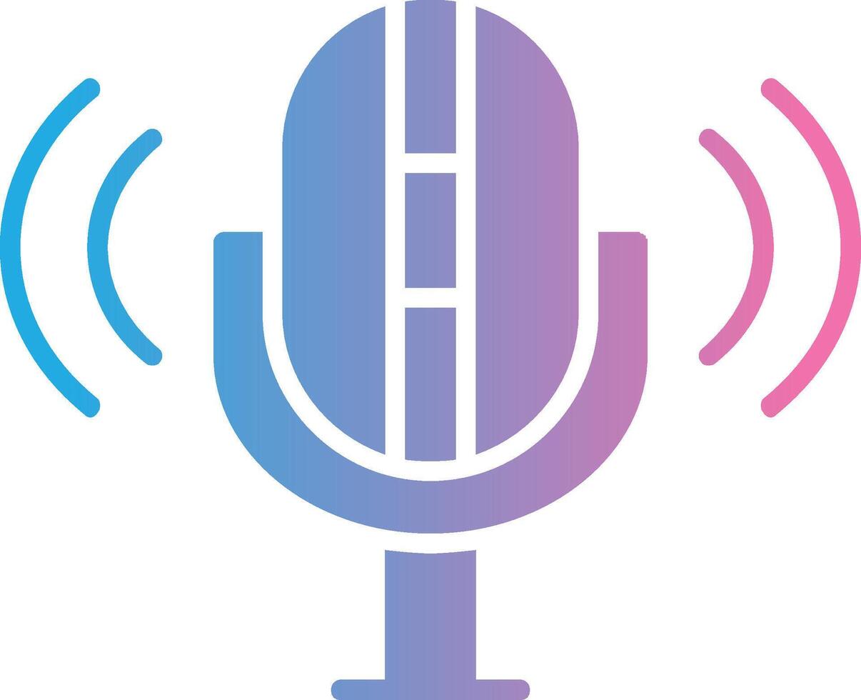 Mikrofon Glyphe Gradient Symbol Design vektor