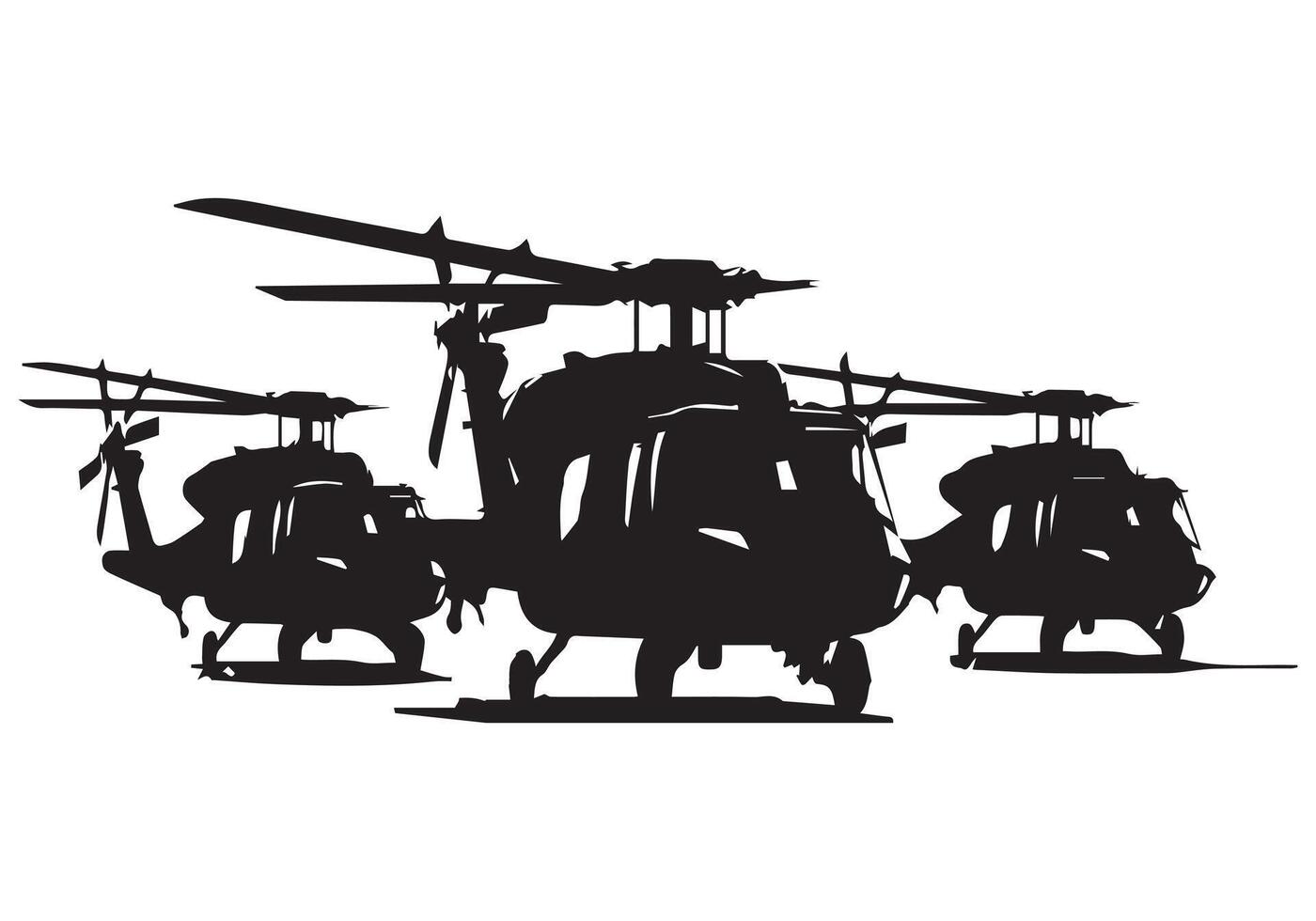 Militär- Hubschrauber Silhouette kostenlos vektor