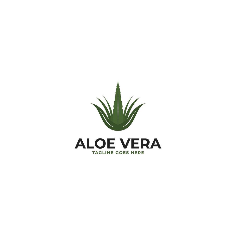 aloe vera logotyp design för hudvård märken organisk Produkter illustration aning vektor