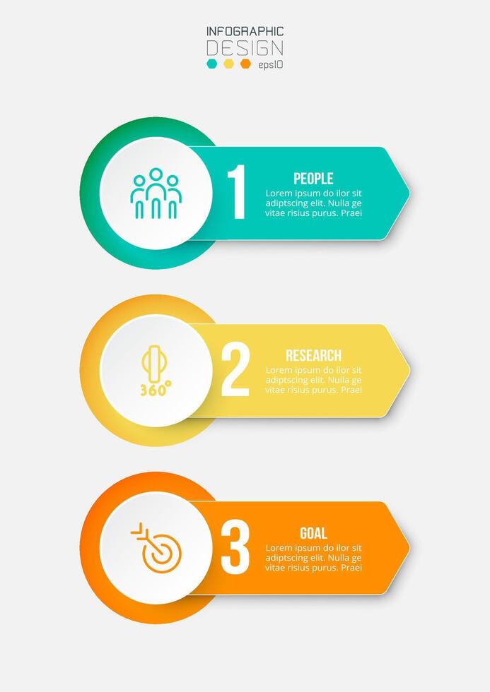 Infografik-Vorlage Geschäftskonzept mit Workflow. vektor