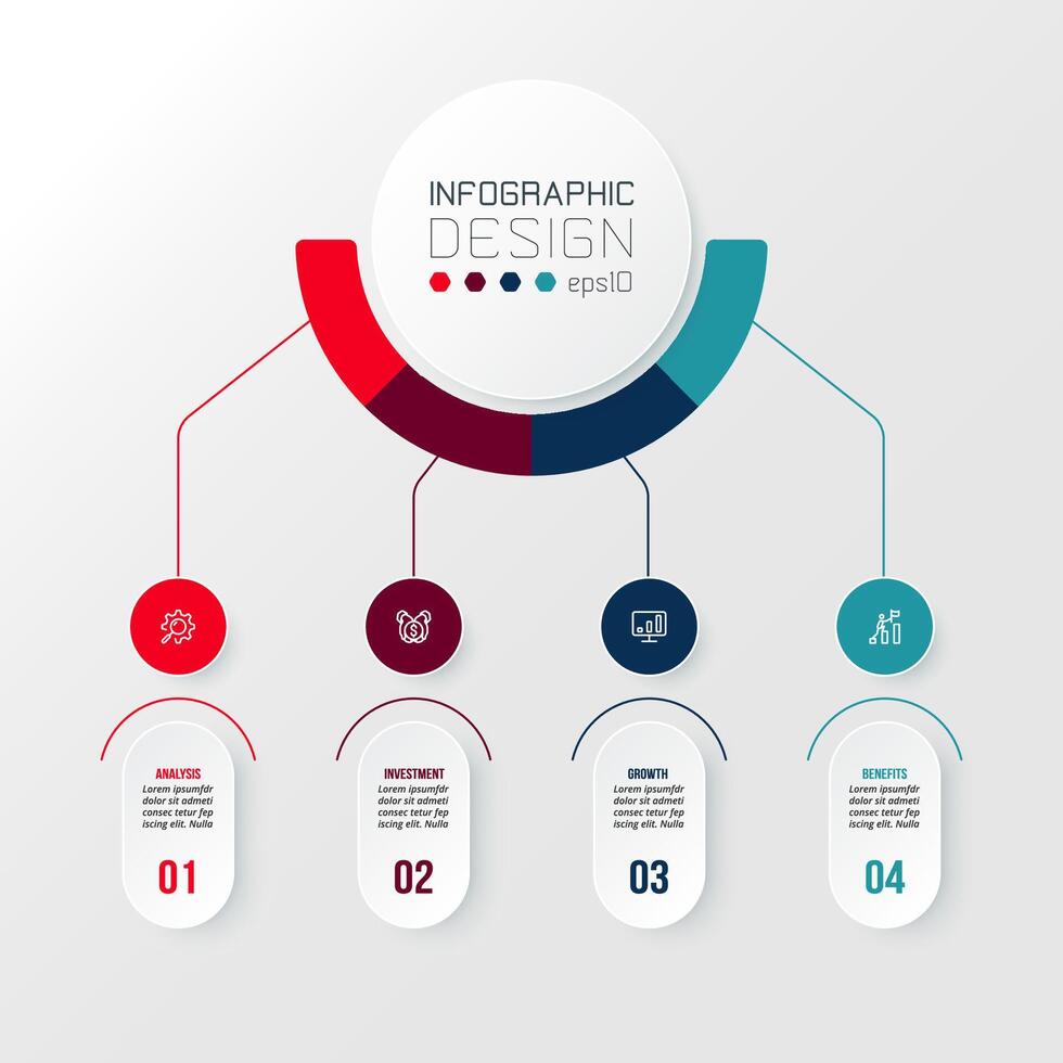 Infografik-Vorlage Geschäftskonzept mit Diagramm. vektor