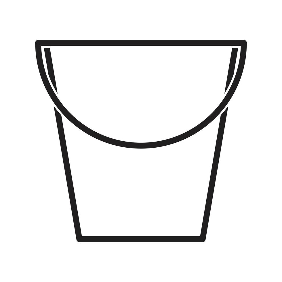 Eimerkorb-Symbol Gartenarbeit Vektor für Web, Präsentation, Logo, Infografik, Symbol
