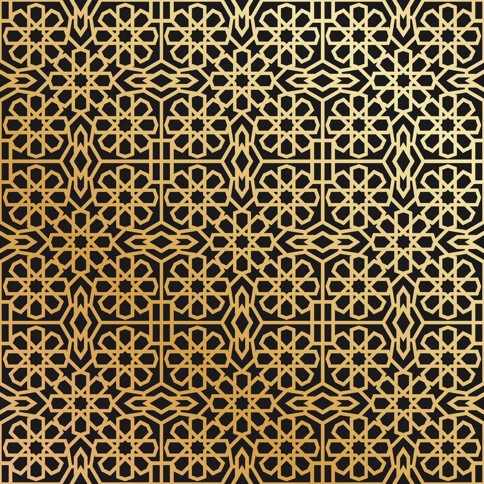geometrisch Arabisch islamisch Gold Muster, Muster Asien. vektor