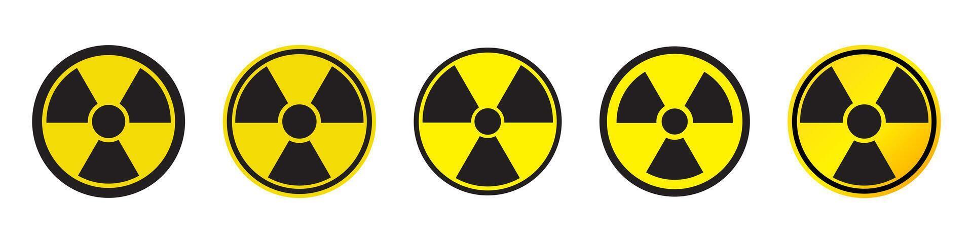 Strahlung Symbol. Radioaktivität warnen unterzeichnen. vektor