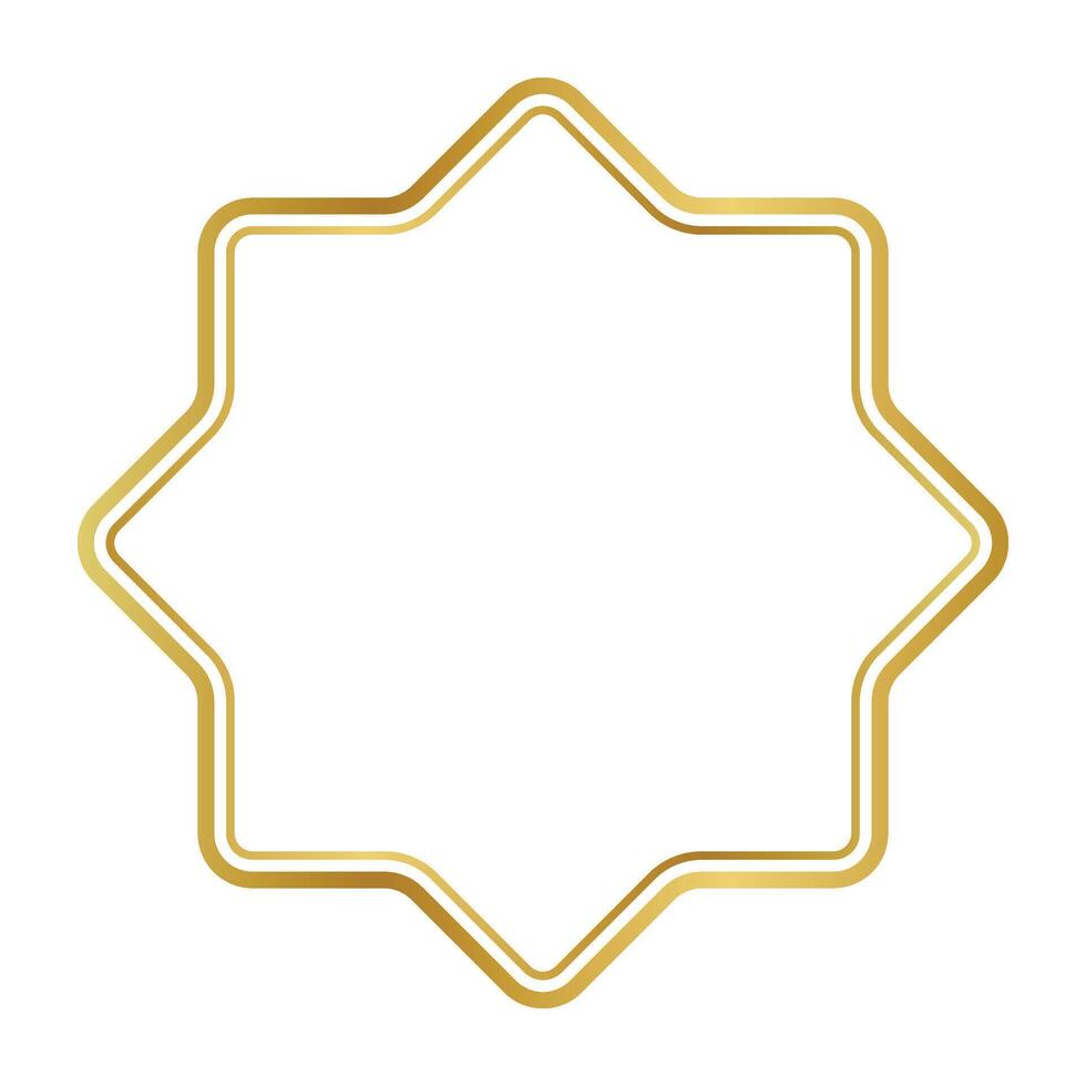 Gold Rahmen Symbol. vektor