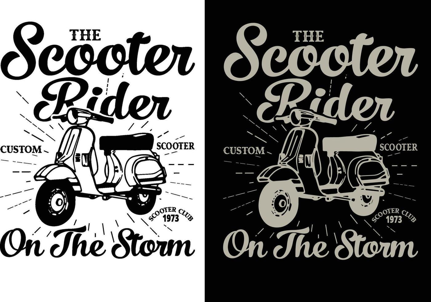 Motorrad-T-Shirt-Design vektor