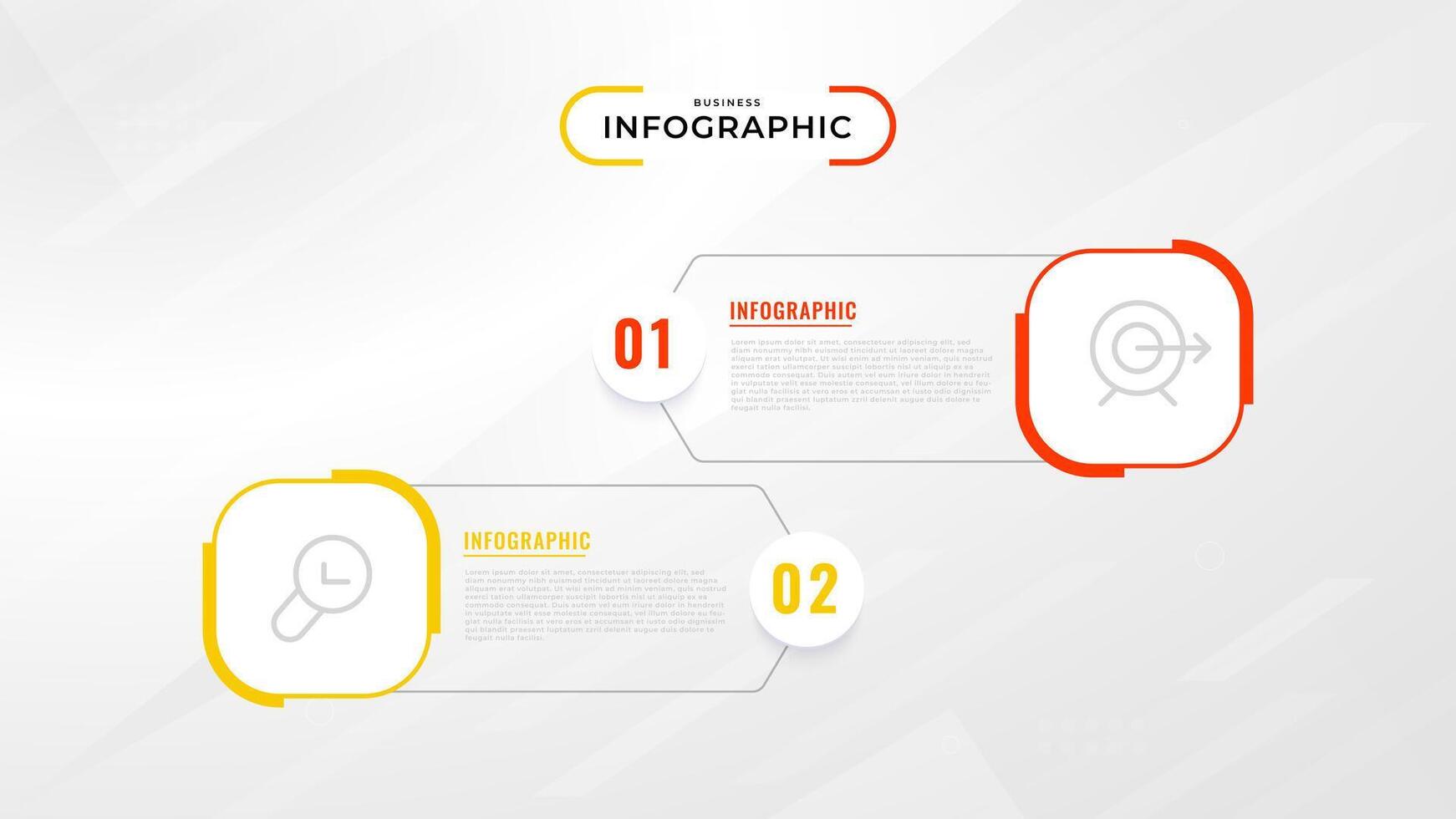 zwei Schritt Infografik Etikette Design Vorlage mit Linie Symbole. Prozess Schritte Diagramm, Präsentationen, Arbeitsablauf Layout, Banner, fließen Diagramm, die Info Graph Illustration. vektor