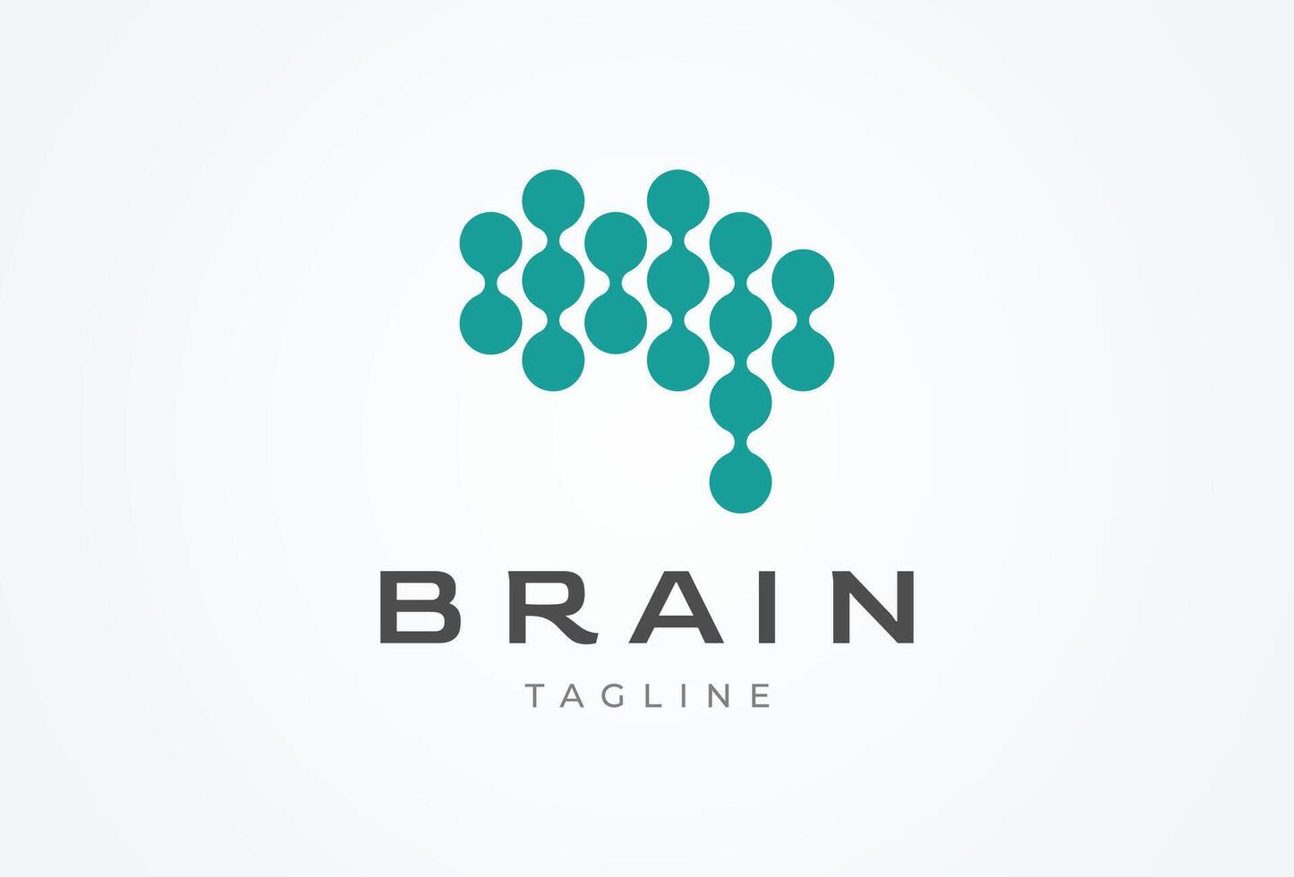 hjärna teknologi logotyp, modern hjärna logotyp stil , användbar för teknologi och företag logotyper, platt design logotyp mall element, illustration vektor