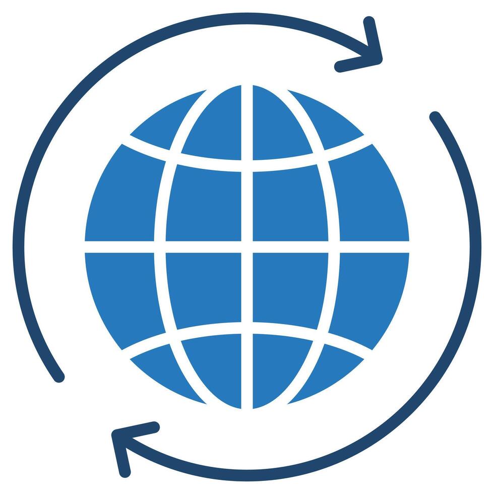 global handel ikon linje illustration vektor