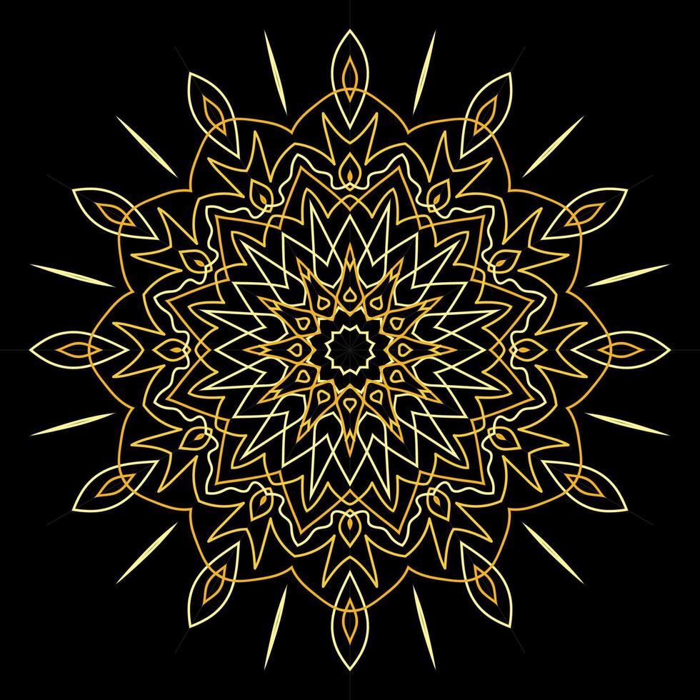 Mandala Kunst zum Vorlage Jahrgang Hintergrund vektor