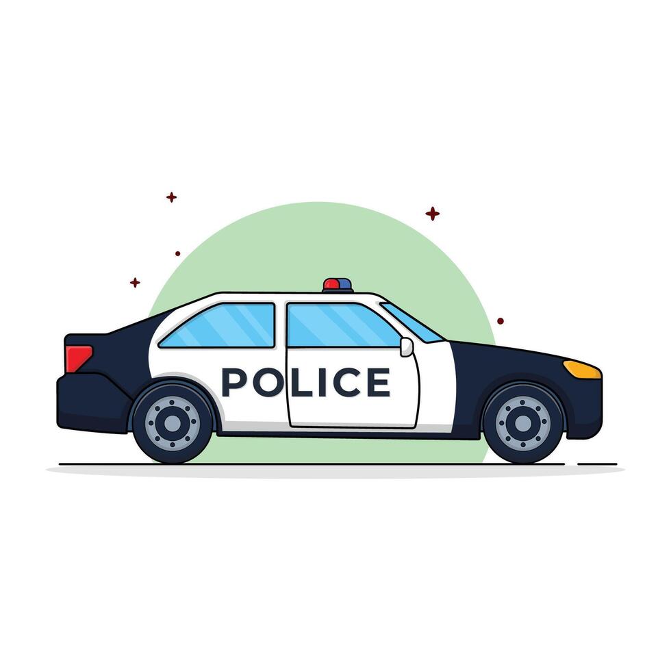 Polizei Auto Illustration. Fahrzeug Transport Konzept Design vektor