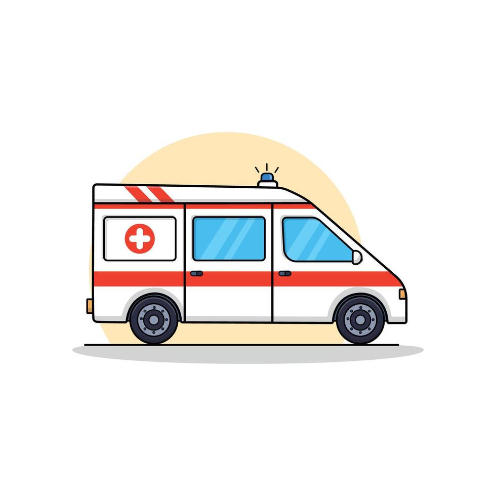 ambulans tecknad illustration vektor