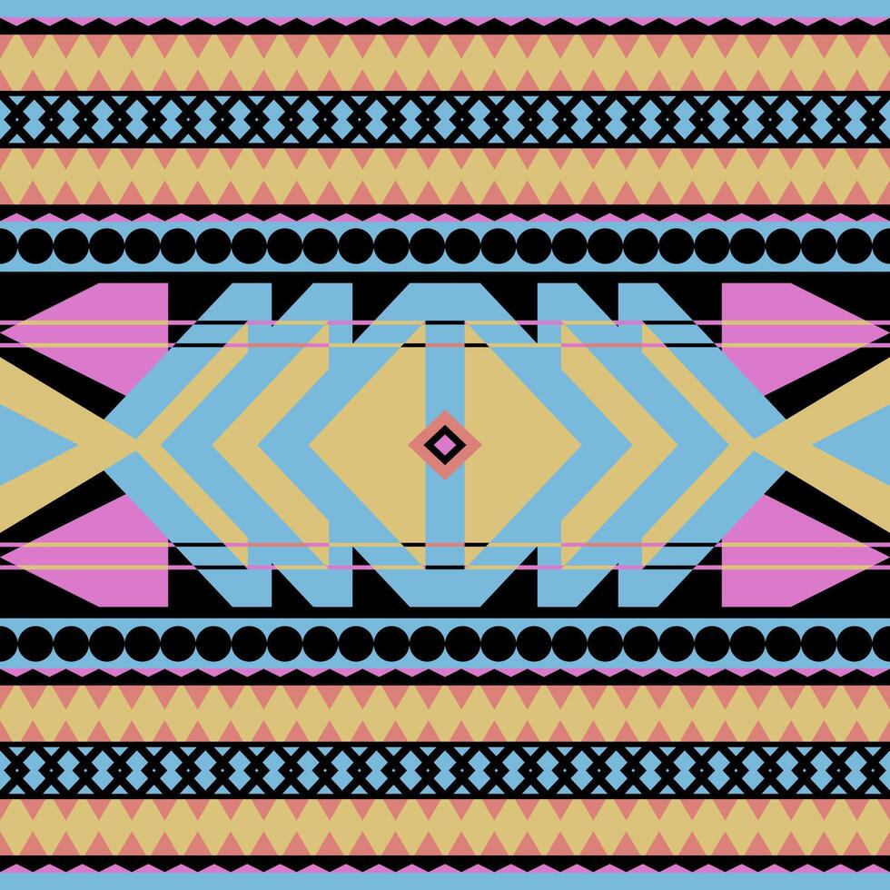 aztekisch, navajo geometrisch nahtlos Muster. einheimisch amerikanisch Südwesten drucken. ethnisch Design Hintergrund, Stoff, Abdeckung, Textil, Teppich, Decke. vektor