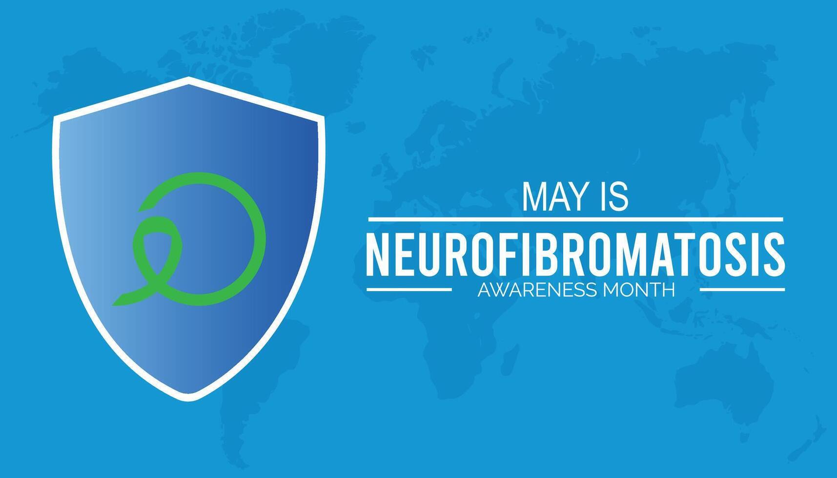 neurofibromatos medvetenhet månad observerats varje år i Maj. mall för bakgrund, baner, kort, affisch med text inskrift. vektor