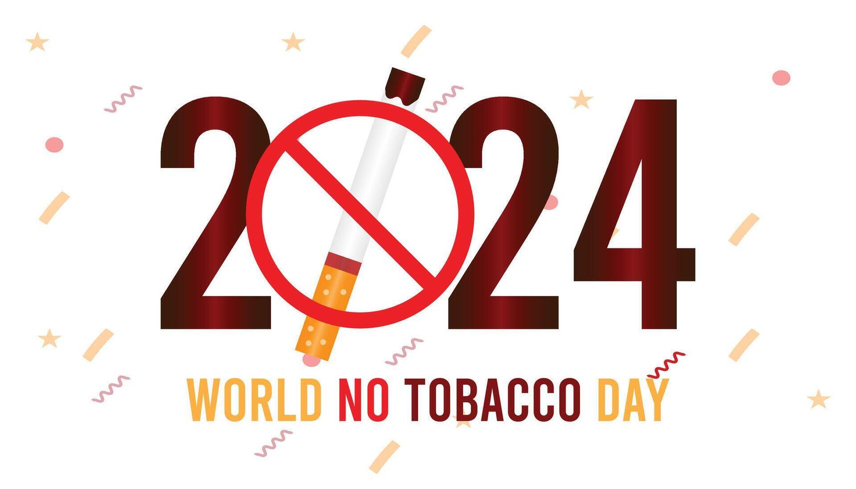 Welt Nein Tabak Tag beobachtete jeder Jahr im dürfen. Vorlage zum Hintergrund, Banner, Karte, Poster mit Text Inschrift. vektor