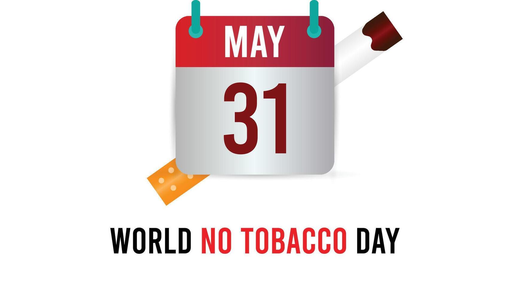 värld Nej tobak dag observerats varje år i Maj. mall för bakgrund, baner, kort, affisch med text inskrift. vektor