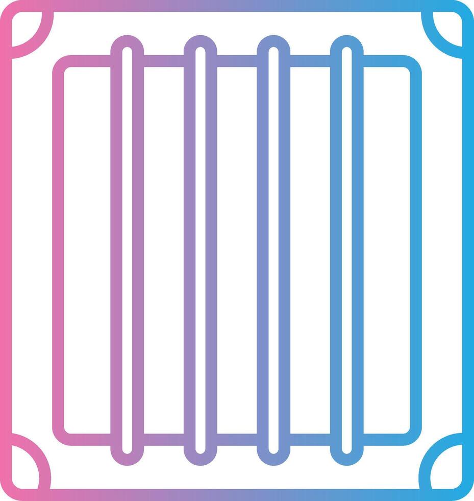 Gefängnis Linie Gradient Symbol Design vektor