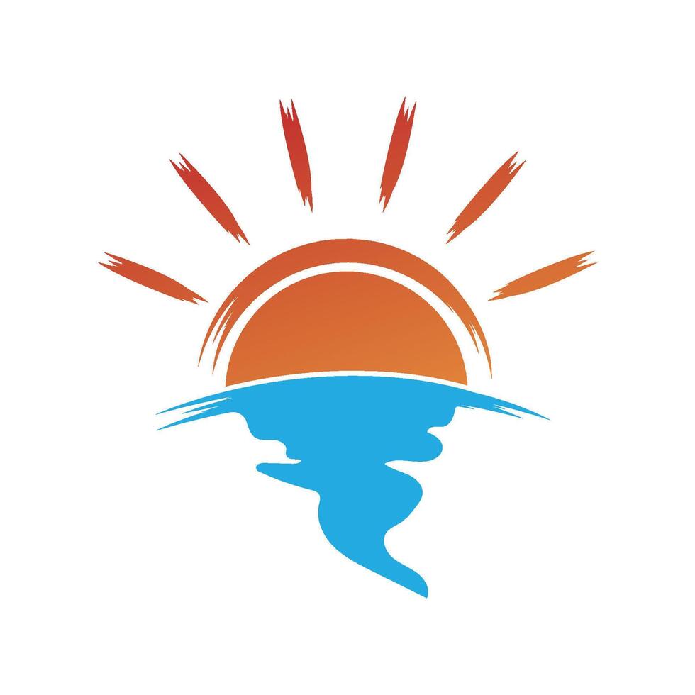kreativ Sonne Logo Design Vorlage vektor