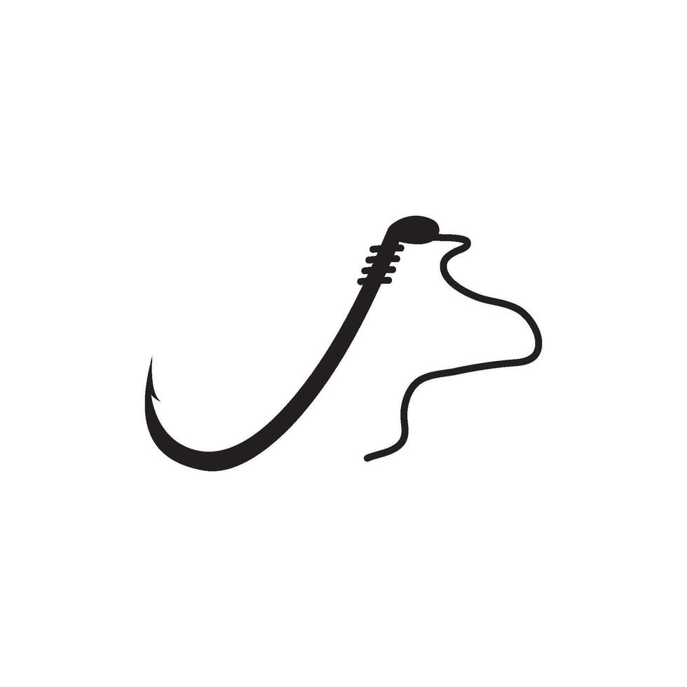 Angeln Haken Logo Symbol Illustration Design vektor