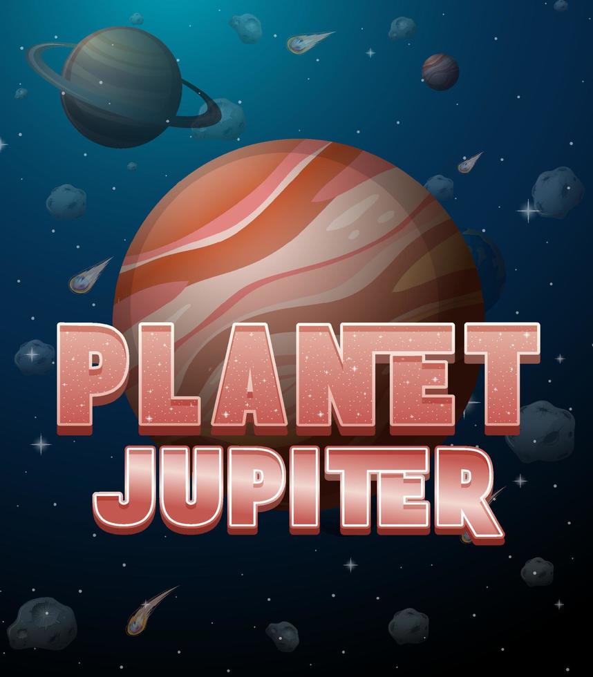 Planet Jupiter Posterdesign vektor