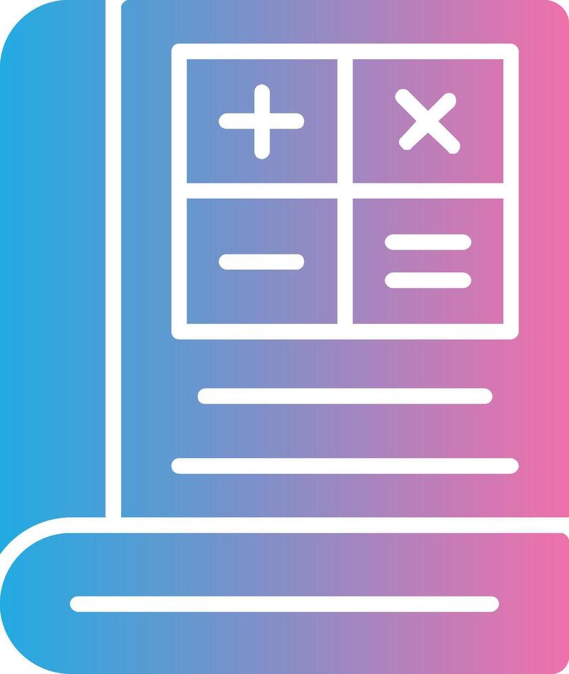 Mathematik Glyphe Gradient Symbol Design vektor