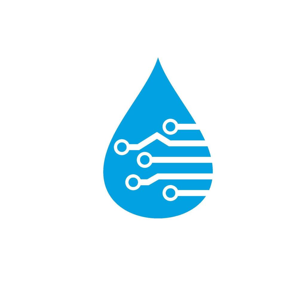 fallen Wasser Logo Design Vorlage Illustration vektor