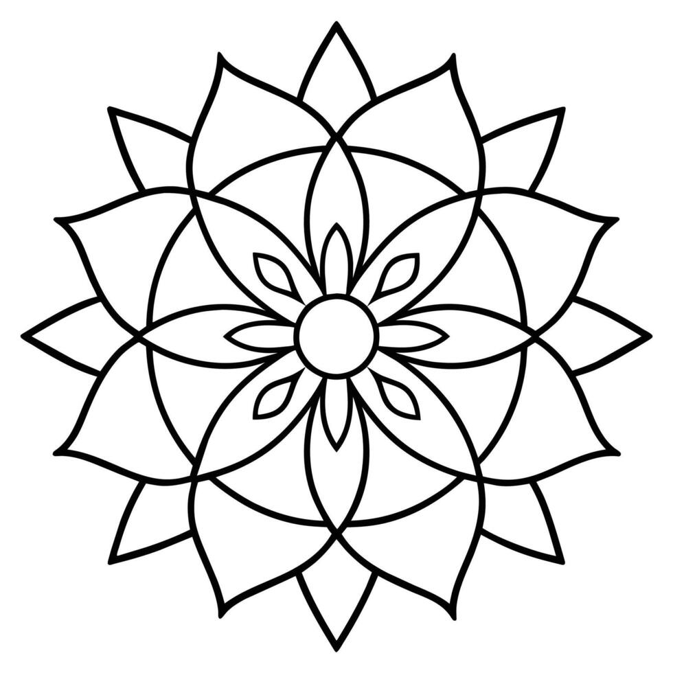 Verstand entspannend Färbung Seite Mandala zum Erwachsene Färbung Seite Mandala zum Erwachsene Färbung Mandala vektor