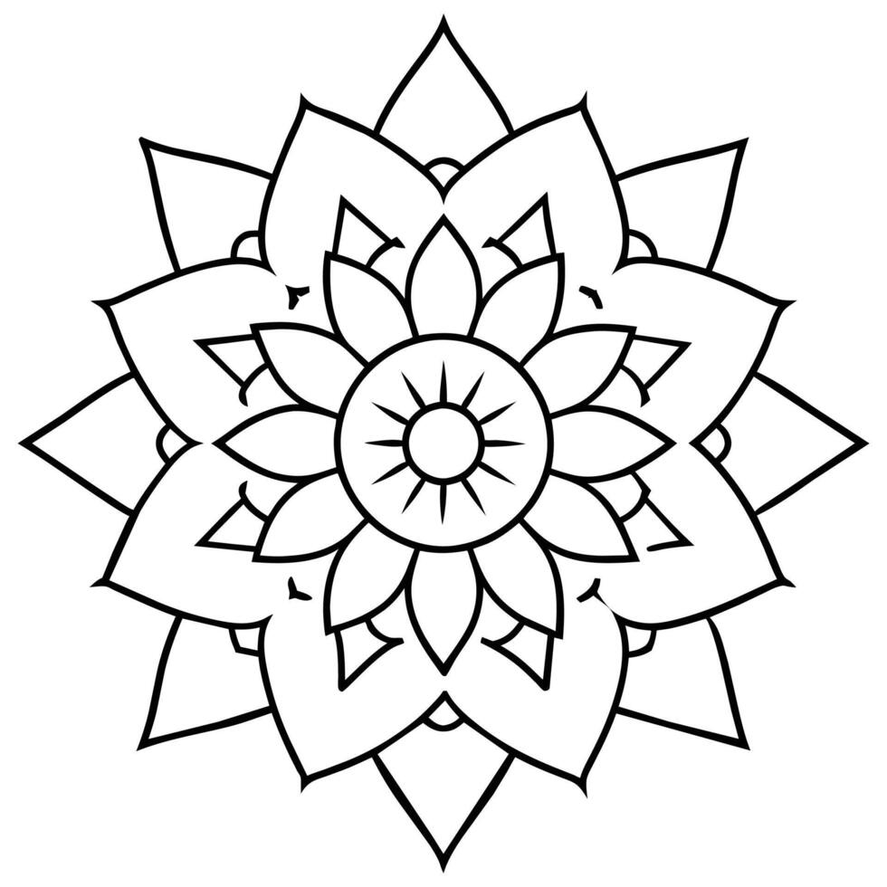 Verstand entspannend Färbung Seite Mandala zum Erwachsene Färbung Seite Mandala zum Erwachsene Färbung Mandala vektor