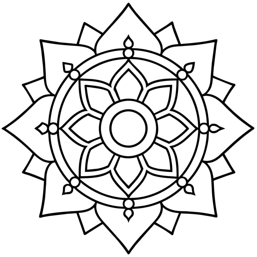 Verstand entspannend Färbung Seite Mandala zum Erwachsene Färbung Seite Mandala zum Erwachsene Färbung Mandala vektor