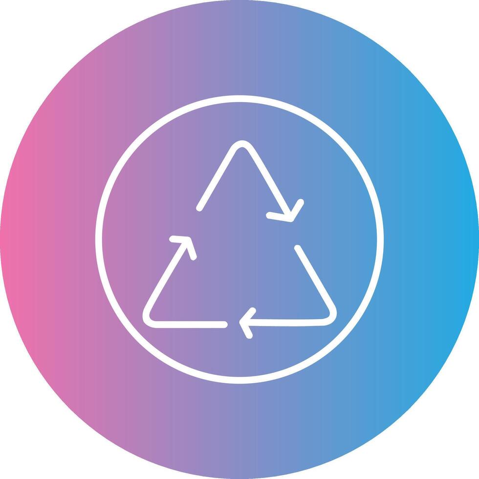 recyceln Linie Gradient Kreis Symbol vektor