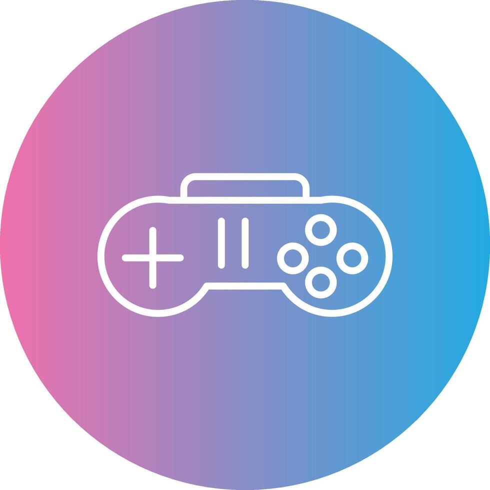 spel utveckling linje lutning cirkel ikon vektor