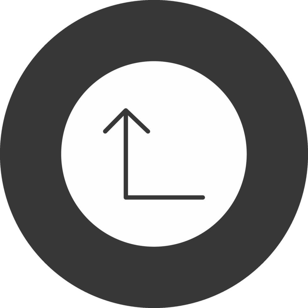 Glyphe invertiertes Symbol aufdrehen vektor